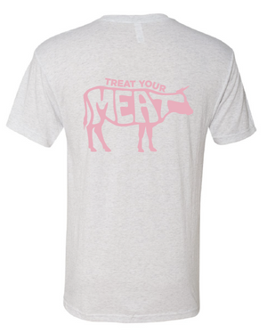 
                  
                    Heather Grey Crewneck Meat Head T-Shirt, Treat Your Meat
                  
                