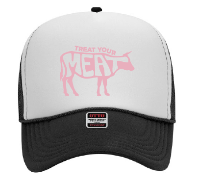 Meat Head Trucker Hat, Throw Back Foam Hat- 