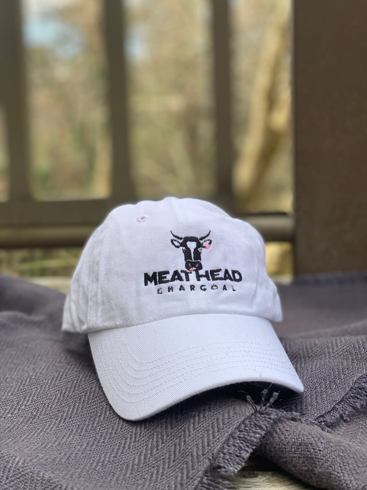 Meat Head Garment Washed Hat, White